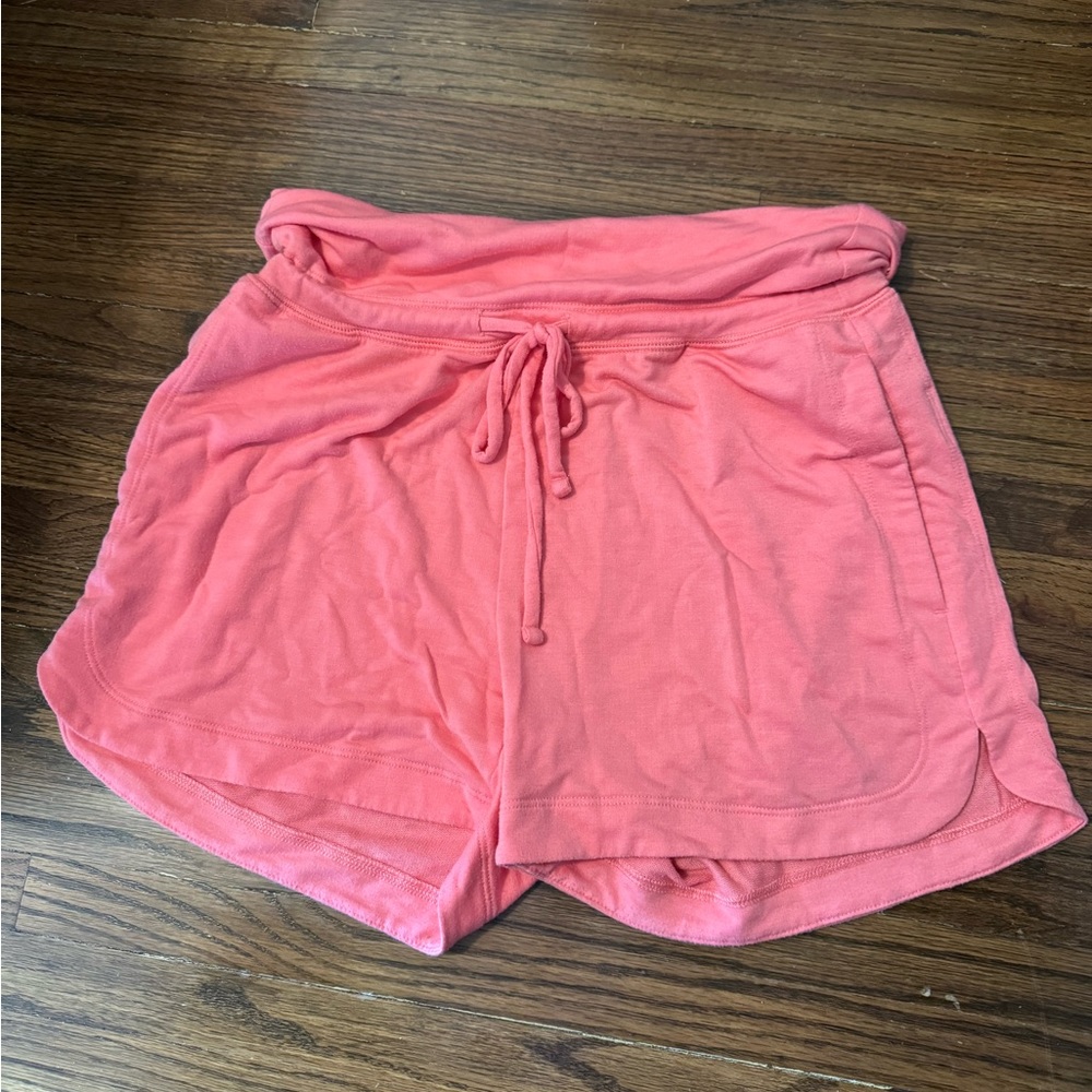 Pink Old Navy lounge shorts with cute bunched fabric at the waist